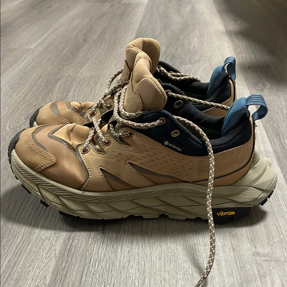 Hoka Tan and Navy Athletic Trail Shoes - Picture 3 of 6